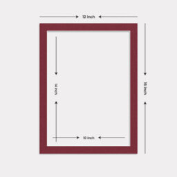 "Ak Frames Burgundy 16X12"" Picture Mount To Fit 14X10"" Aperture Size - Mount Board Only (No Frame Included)" - thumbnail 2
