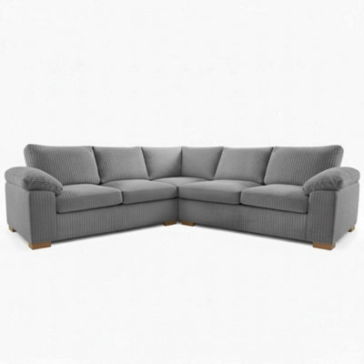 Amalfi Large Corner Sofa Grey Fullback
