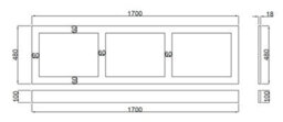 Affine 1700mm Front Bath Panel Traditional Bathroom 18mm Mdf Matt Green With Plinth - thumbnail 3