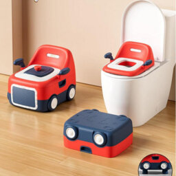 Xample Baby Potty Training Seat With Handles, Footstool, High Backrest, Soft Cushion, Foldable & Portable Chair For Kids - thumbnail 2