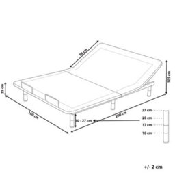 Beliani Electric Adjustable Bed Base Brunoy 160 X 200 Cm (Eu King Size) Grey - thumbnail 3
