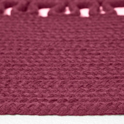 Homescapes Plum Crochet Braided Rug 120Cm Round - thumbnail 4