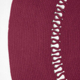 Homescapes Plum Crochet Braided Rug 120Cm Round - thumbnail 3