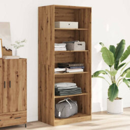 Berkfield Wardrobe Artisian Oak 80X50X200 Cm Engineered Wood - thumbnail 1