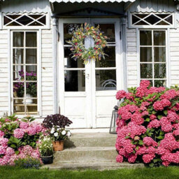 "13.7"" Multicolour Artificial Wildflower & Lavender Spring Wreath - Front Door & Home Wall Decor" - thumbnail 8