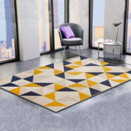 Ameha Modern Living Room Rugs Non Slip Extra Large Soft Bedroom Kitchen Carpet Brio Geometric Printed Rug, 200X290 Cm - thumbnail 8