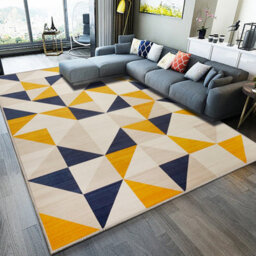 Ameha Modern Living Room Rugs Non Slip Extra Large Soft Bedroom Kitchen Carpet Brio Geometric Printed Rug, 200X290 Cm - thumbnail 4