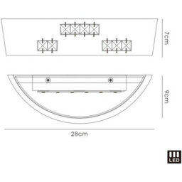 Luminosa Lighting Luminosa Phoenix Wall Lamp 6 X 0.5W Led 4000K White/crystal - thumbnail 5