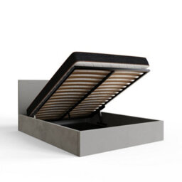 Gfw End Lift Ottoman Bed 150Cm Velvet Charcoal Grey King Size - thumbnail 8