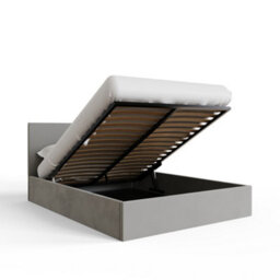 Gfw End Lift Ottoman Bed 150Cm Velvet Charcoal Grey King Size - thumbnail 7