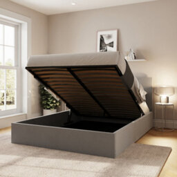 Gfw End Lift Ottoman Bed 150Cm Velvet Charcoal Grey King Size - thumbnail 3