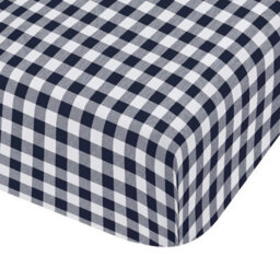 Catherine Lansfield Bamford Gingham Check Double Fitted Sheet Navy Blue - thumbnail 3