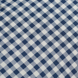 Catherine Lansfield Bamford Gingham Check Double Fitted Sheet Navy Blue - thumbnail 2