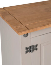 Mews Corona Sideboard Grey 2 Door Cupboard Solid Mexican Pine Storage - thumbnail 4