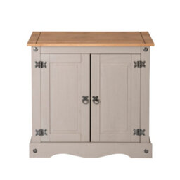 Mews Corona Sideboard Grey 2 Door Cupboard Solid Mexican Pine Storage - thumbnail 5
