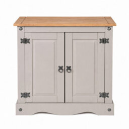 Mews Corona Sideboard Grey 2 Door Cupboard Solid Mexican Pine Storage - thumbnail 7