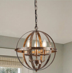 Pendant Light Globe Lighting Chandelier Hanging Bronze32Cm