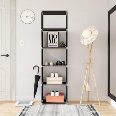 Songmics Shelf With 5 Open Cubes, Display Cabinet, Bookcase With Open Shelves For Home/studio/living Room Organiser, Black - image 1