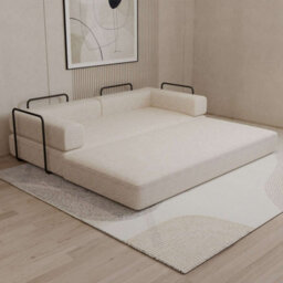 M N Furniture Ltd Modern 3 Seater Sofa Bed In A Box No Assembly Required Easy Setup Converts To Bed Strong Metal Frame With Compact Delivery-(Camel) - thumbnail 3