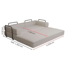 M N Furniture Ltd Modern 3 Seater Sofa Bed In A Box No Assembly Required Easy Setup Converts To Bed Strong Metal Frame With Compact Delivery-(Camel) - thumbnail 6