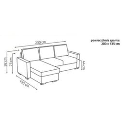 Tokio D Corner Sofa Bed With Storage Modern Reversible Design Comfortable Living Room Furniture Graphite - thumbnail 3