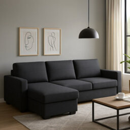 Tokio D Corner Sofa Bed With Storage Modern Reversible Design Comfortable Living Room Furniture Graphite - thumbnail 2