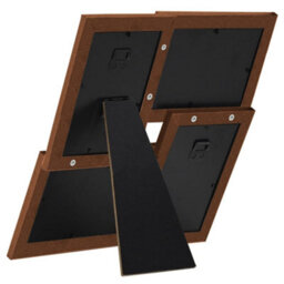 Vidaxl Collage Photo Frame For 4X(10X15 Cm) Picture Dark Brown Mdf - thumbnail 4