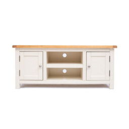 Cabinet Bits Maggiori Off White 2 Door Tv Cabinet Chrome Knob