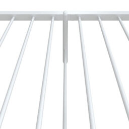 Berkfield Metal Bed Frame With Headboard And Footboard White 80X200 Cm - thumbnail 8