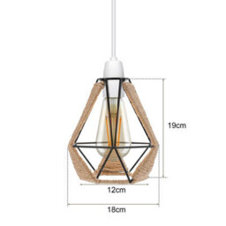 2 Pack Lamp Shade For Ceiling Easy Fit Pendant Lightshade Lampshade Living Room Lamp 130mm Shade Width - thumbnail 3