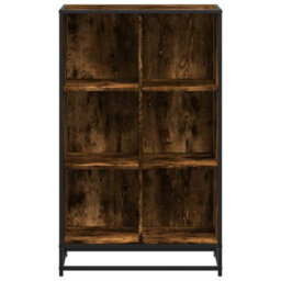 Walplus Book Cabinet Smoked Oak 65.5X33X107.5 Cm Engineered Wood - thumbnail 4