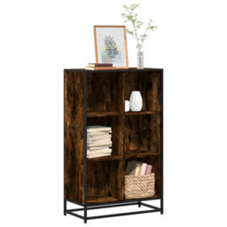 Walplus Book Cabinet Smoked Oak 65.5X33X107.5 Cm Engineered Wood - thumbnail 1