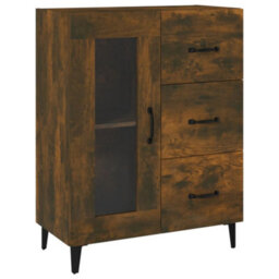 Berkfield Sideboard Smoked Oak 69.5X34X90 Cm Engineered Wood - thumbnail 2