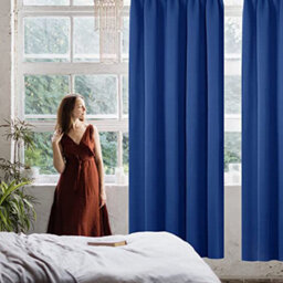 Deconovo Pencil Pleat Curtains Blackout Curtains Thermal Insulated Curtains For Living Room W55 X L114 Inch Royal Blue One Pair - thumbnail 6