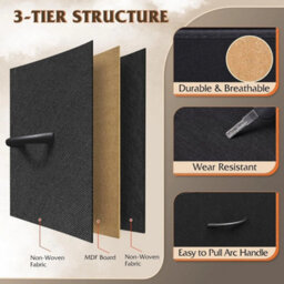 Black 5-Drawer Fabric Dresser Chest Of Drawers Black Bedroom Storage - thumbnail 5