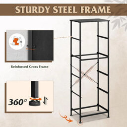 Black 5-Drawer Fabric Dresser Chest Of Drawers Black Bedroom Storage - thumbnail 4