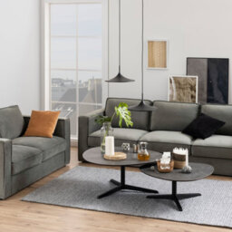 Furniture To Go Barnsley Black Ceramic Coffee Table 100X95X41 Cm - thumbnail 3