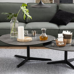 Furniture To Go Barnsley Black Ceramic Coffee Table 100X95X41 Cm - thumbnail 4