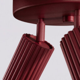 Sollux Lighting Karbon Aluminum Burgundy 3 Lights Minimalist Ceiling Lamps - thumbnail 7