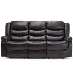 More4Homes Seattle Electric High Back Bonded Leather Recliner 3 Seater Sofa (Brown) - thumbnail 5
