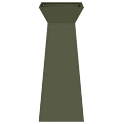 Berkfield Garden Pillar Planter With Bowl Olive Green 40X40X100 Cm Steel - thumbnail 5