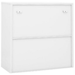 Berkfield Office Cabinet With Sliding Door White 90X40X90 Cm Steel - thumbnail 5