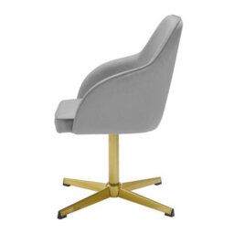 Newux Office Chair Grey Velvet Seat - thumbnail 3