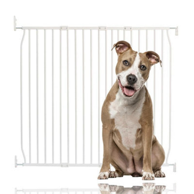 Bettacare Eco Screw Fit Pet Gate, White, 120Cm - 130Cm, Screw Fitted Dog Gate, Safety Gate For Puppy - image 1