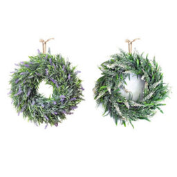 Garden Sanctuary Lavender Wreath For Front Door, Artificial Round Wreath For Home, Wedding, Party & Fireplace Décor, 30Cm - thumbnail 3