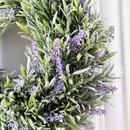 Garden Sanctuary Lavender Wreath For Front Door, Artificial Round Wreath For Home, Wedding, Party & Fireplace Décor, 30Cm - thumbnail 5