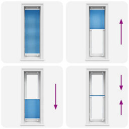 Berkfield Pleated Blind Blue 45X100 Cm Fabric Width 44.4 Cm Polyester - thumbnail 5