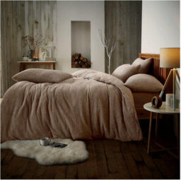 Gc Gaveno Cavailia Teddy Bear Fleece Single Mink Duvet Set With Matching Pillowcase Fluffy Warm & Cosy Super Soft Bedding Set