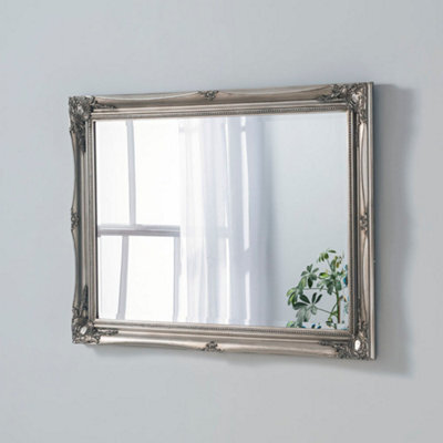 Yearn French Style Carved Mirror Silver 105X75Cm - image 1