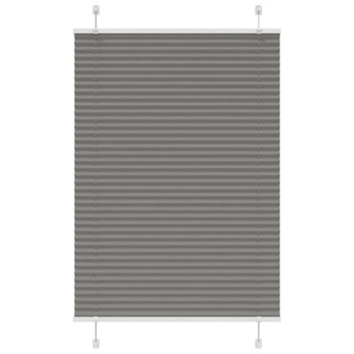 Berkfield Pleated Blind Anthracite 85X150 Cm Fabric Width 84.4 Cm Polyester - image 1